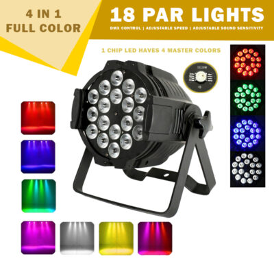 ไฟพาร์แอลอีดี LED 18 หลอด 4อิน1 สีสันหลากหลาย