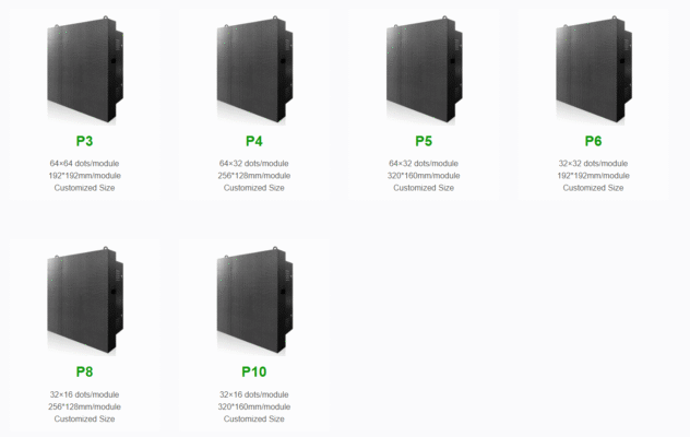 ตู้คาบิเนตจอ LED p10/p8/p6/p5/p4/p3