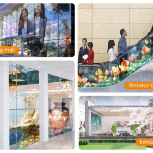 สถานการณ์การใช้งานที่หลากหลาย จอแสดงผล LED แบบโปร่งใสสามารถนำไปประยุกต์ใช้กับผนังกระจก ราวกั้นกระจก หน้าต่างกระจก และหน้าร้าน เป็นต้น และมีข้อได้เปรียบทางเทคนิคที่ชัดเจน